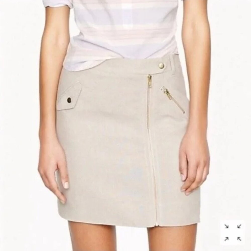 JCrew Linen Mini Skirt (Tan)